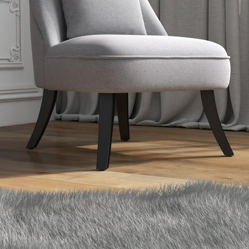 Stylish Grey Fabric Tub Chair with Pillow, Upholstered Single Sofa for Living Room and Bedroom, Set of 2