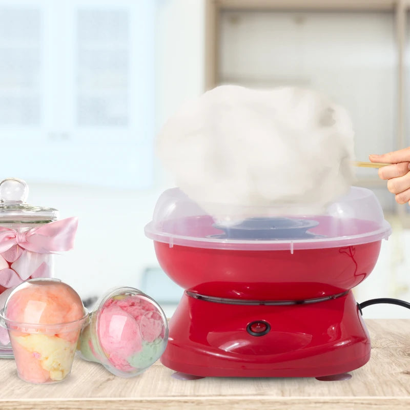 Electric Candy Floss Machine - 450W Cotton Candy Maker in Red - Perfect for Parties & Events