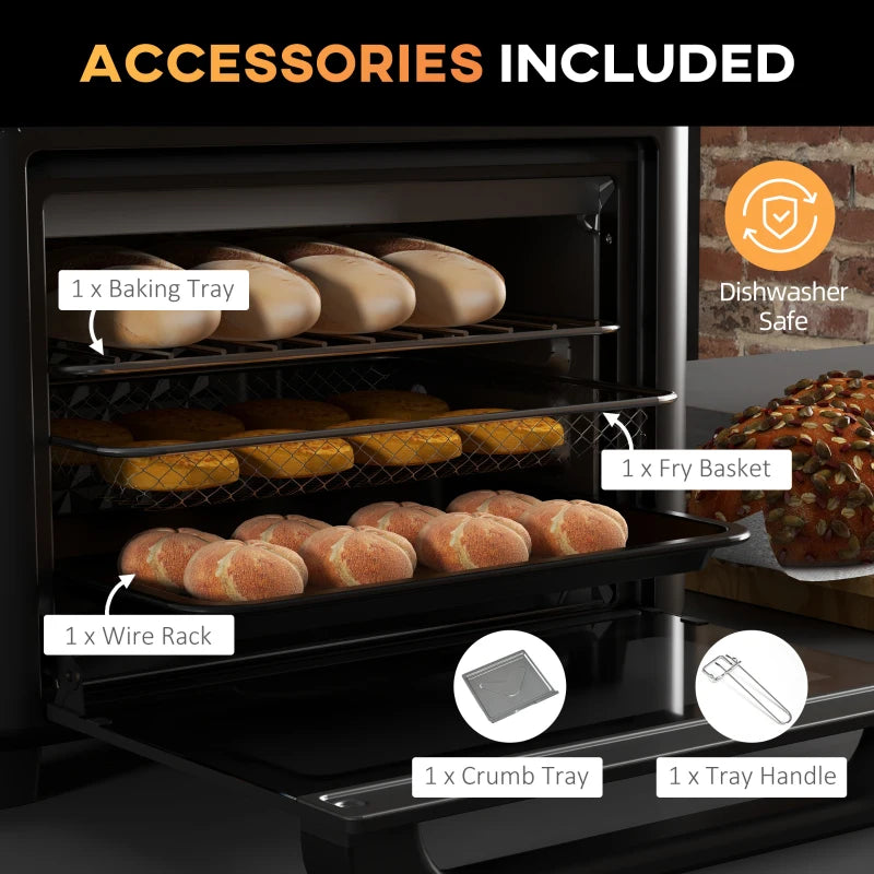 13L Air Fryer Oven - Multifunction Countertop Convection Oven with 12 Cooking Presets, Adjustable Temperature & Time, 1500W Power