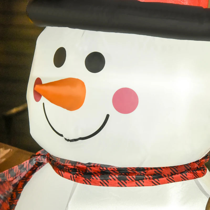 6ft Giant Inflatable Snowman Christmas Decoration with LED Lights - Cute Family Fun for Indoor & Outdoor Holiday Decor
