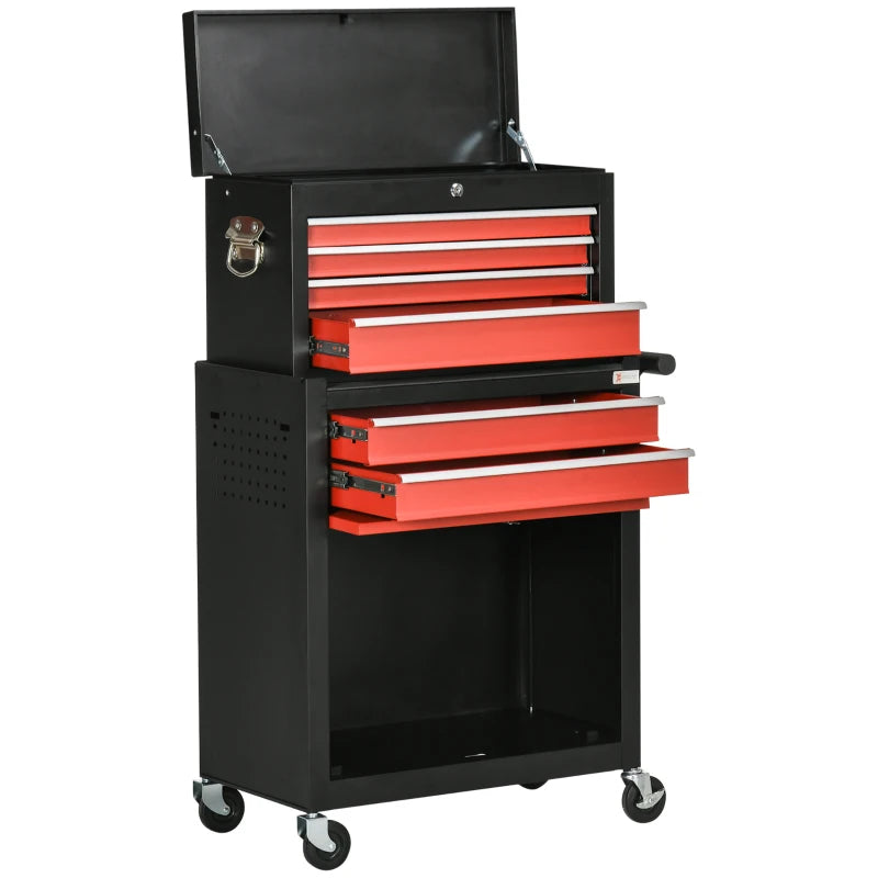 Tool Cabinet Cart with Lockable Drawers