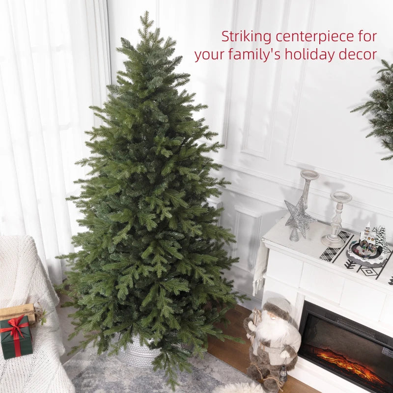 7ft Green Bare Artificial Christmas Tree with 2445 Tips - Lush, Realistic Holiday Decor for Home & Office
