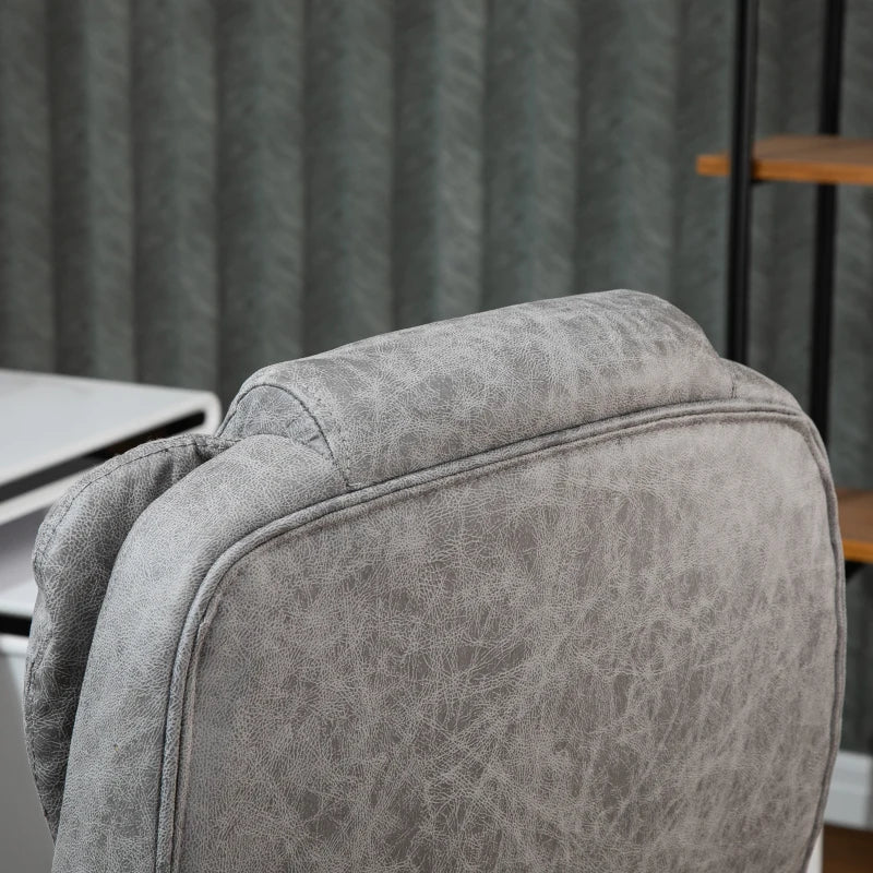Vinsetto Ergonomic Office Chair - Comfortable Grey Desk Chair with Adjustable Height, Armrests, Reclining & Tilt Function