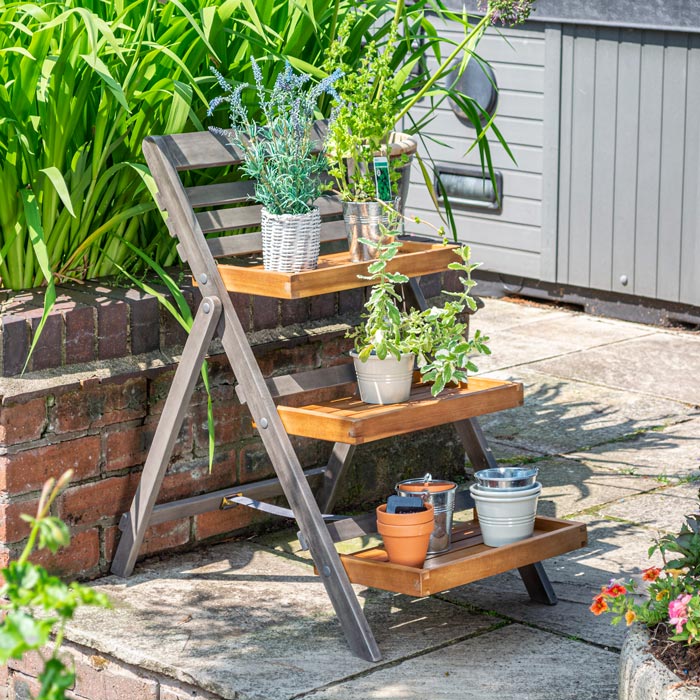 Alderley Small Plant Ladder - Vertical Garden Stand