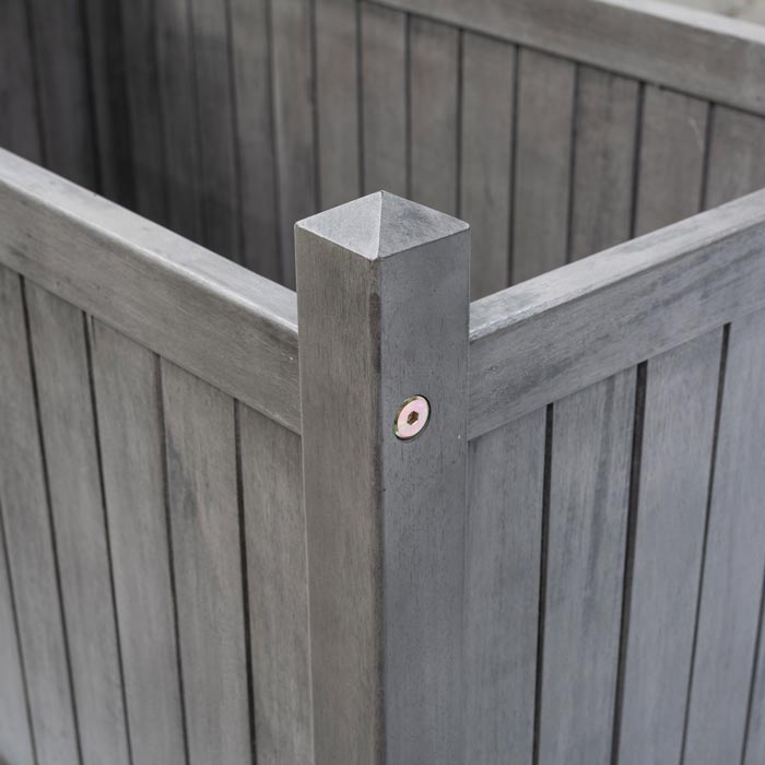 Grey Rectangular Garden Planter