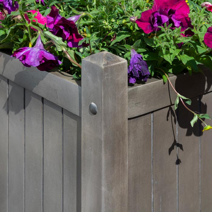 Grey Rectangular Garden Planter