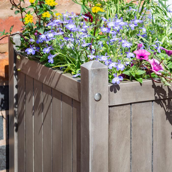 Grey Square Planter for Stylish Gardens