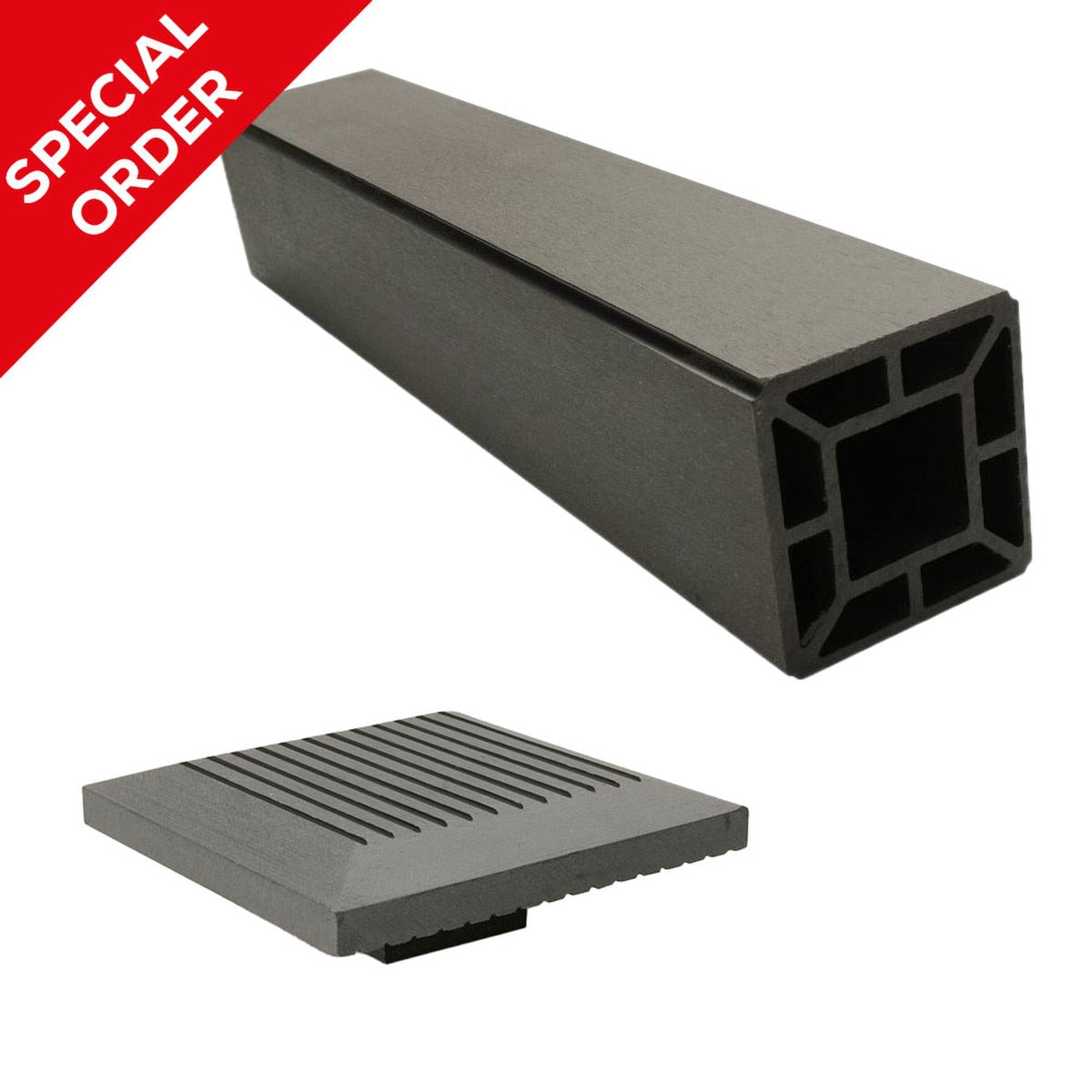 Ambideck Composite Balustrade Kit 2A – 2400mm Newel Post & Cap - Decking Railing Support Post