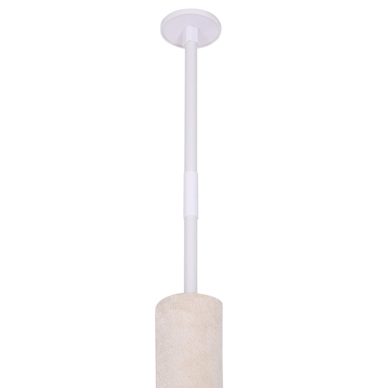 Adjustable 5-Tier Floor to Ceiling Cat Tree 230-260cm - Scratching Post, Hammock & Perches for Indoor Kittens - Beige