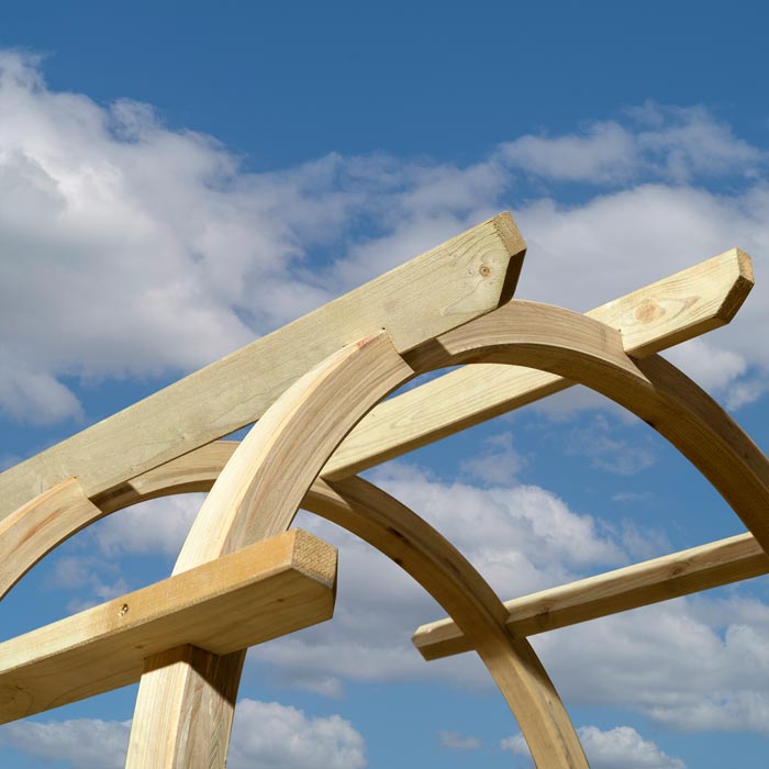 Tall Curved Wooden Arch