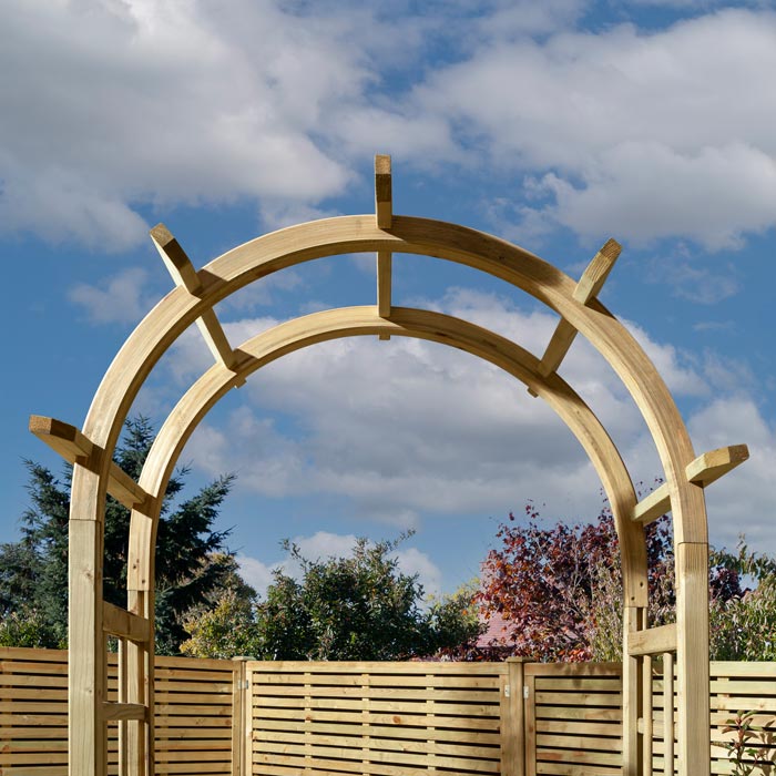 Tall Curved Wooden Arch