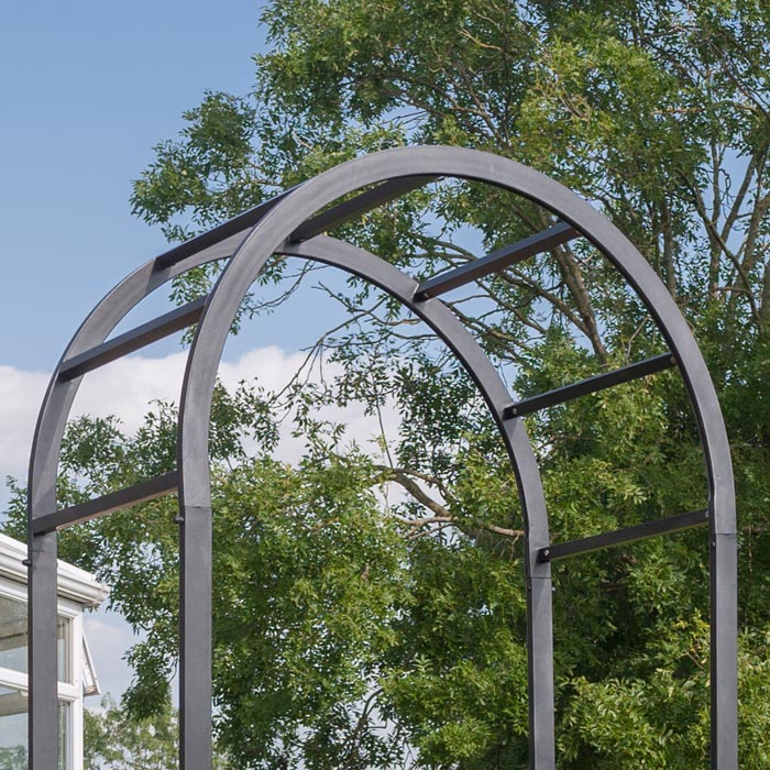 Black Steel Rounded Garden Arch