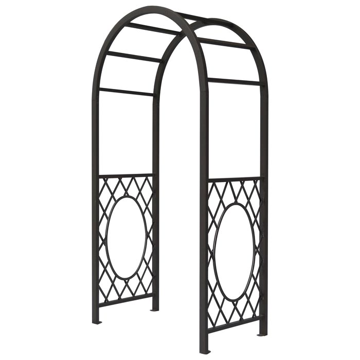 Black Steel Rounded Garden Arch