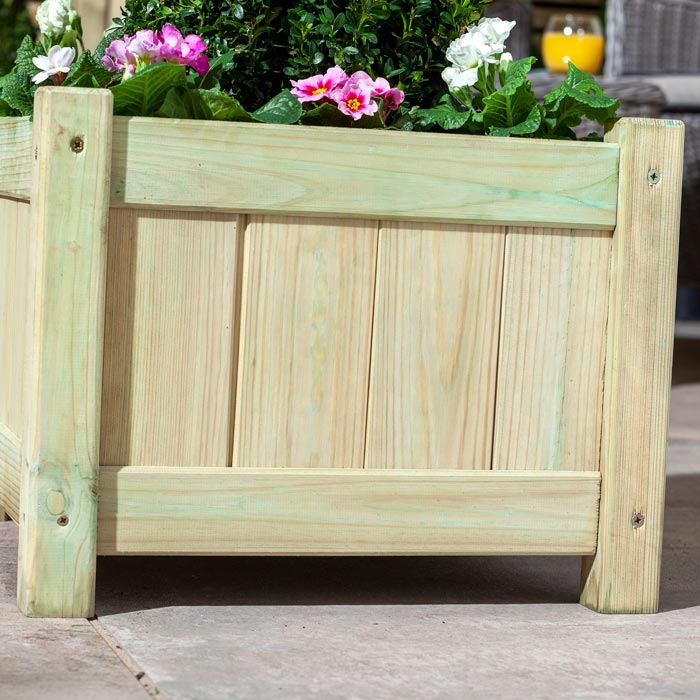 Large Wooden Planters Set - Pack of 2