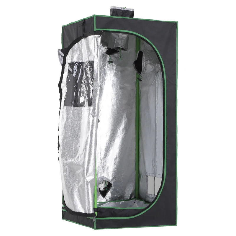 Indoor Hydroponic Grow Tent - Black, 60x60x140cm