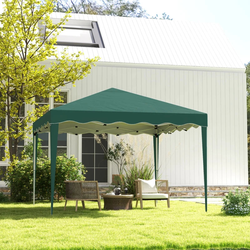 Green Adjustable Height Pop-Up Gazebo with Bag