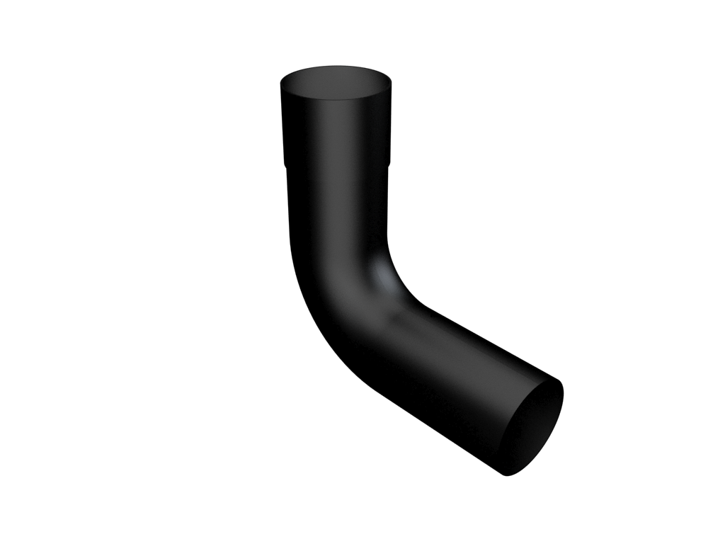 R101/B/92/PPC - 4" (101mm) Aluminium Round Swaged Pipe 92.5 Deg Bend - RAL 2013