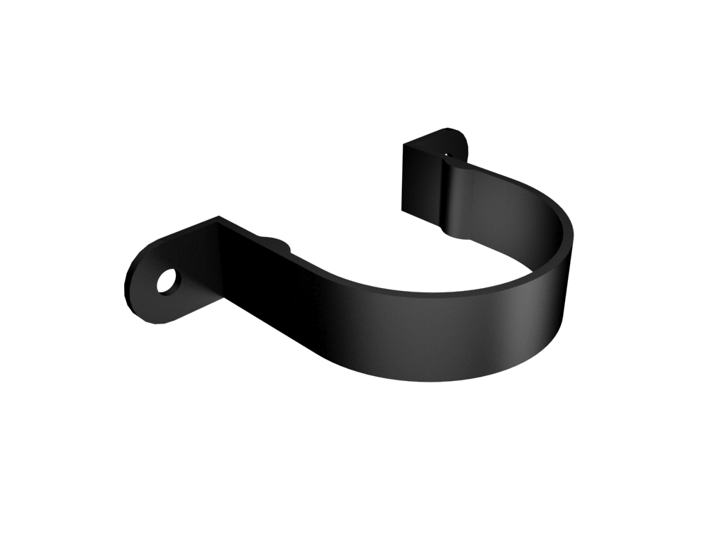 Cast Aluminium Black 100mm 1 Part Flushfit Pipe Clip