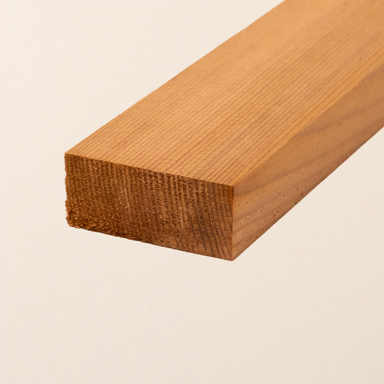 4" x 2" Planed British Cedar Timber Board – Smooth Cedar Wood Plank