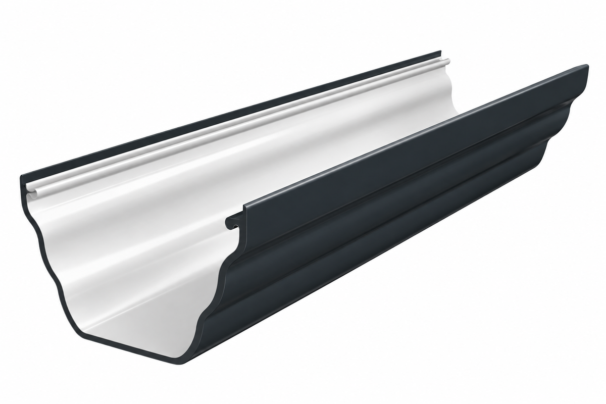 Freefoam Freeflow 135mm Ogee Gutter - 4m - Anthracite Grey