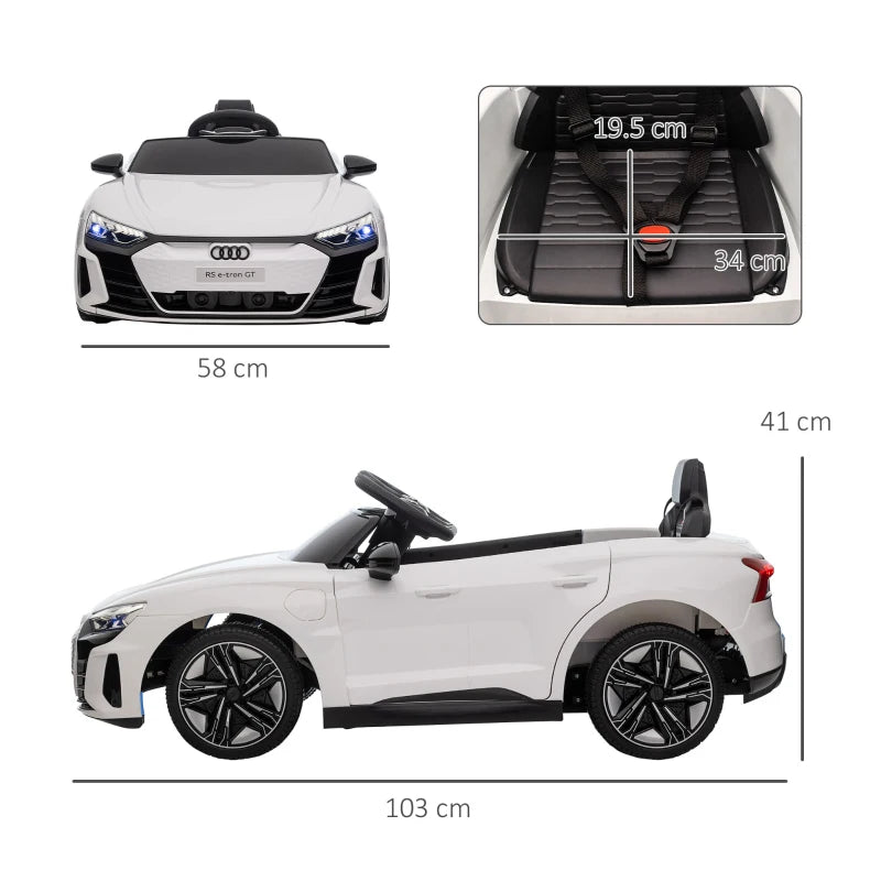 Audi Licensed 12V Kids Electric Ride-On Car with Remote Control and Suspension System