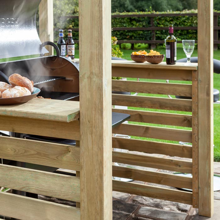 Outdoor BBQ Shelter for Grilling