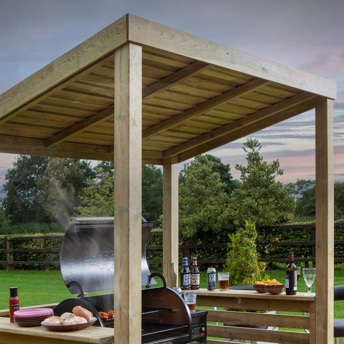 Outdoor BBQ Shelter for Grilling