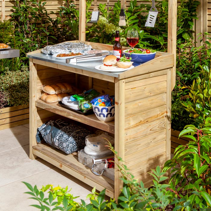 Outdoor BBQ Servery Station