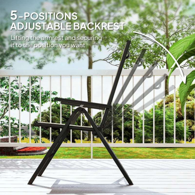 Stylish Black Rattan Reclining Garden Chairs - Comfortable Outdoor Seating for Relaxation and Leisure