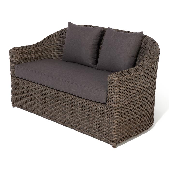 4-Piece Poly Rattan Sofa Set - Sofa, Chairs & Table