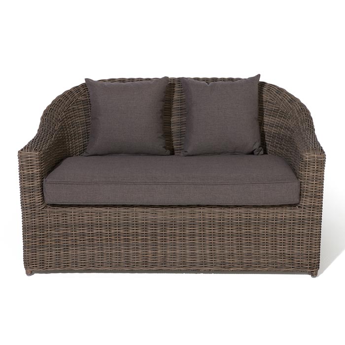 4-Piece Poly Rattan Sofa Set - Sofa, Chairs & Table