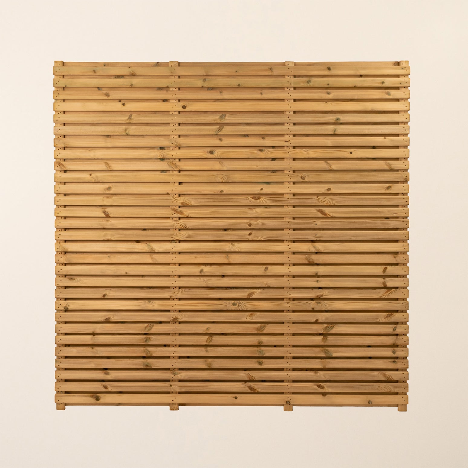 Double Sided Planed Slatted Timber Fence Panel for Modern Garden Design