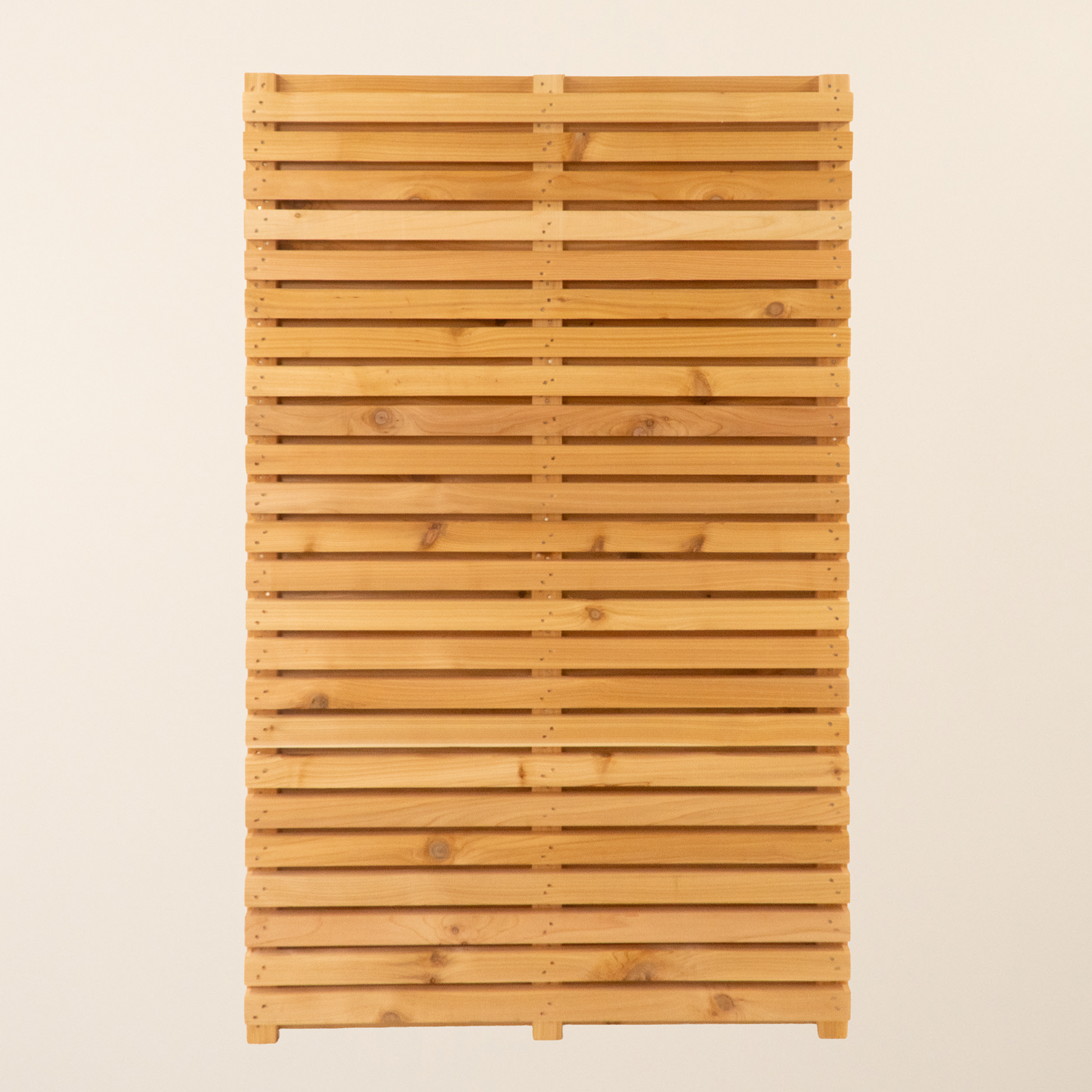 Double Sided Planed Cedar or Larch Slatted Fence Panel Horizontal Garden Privacy Screen