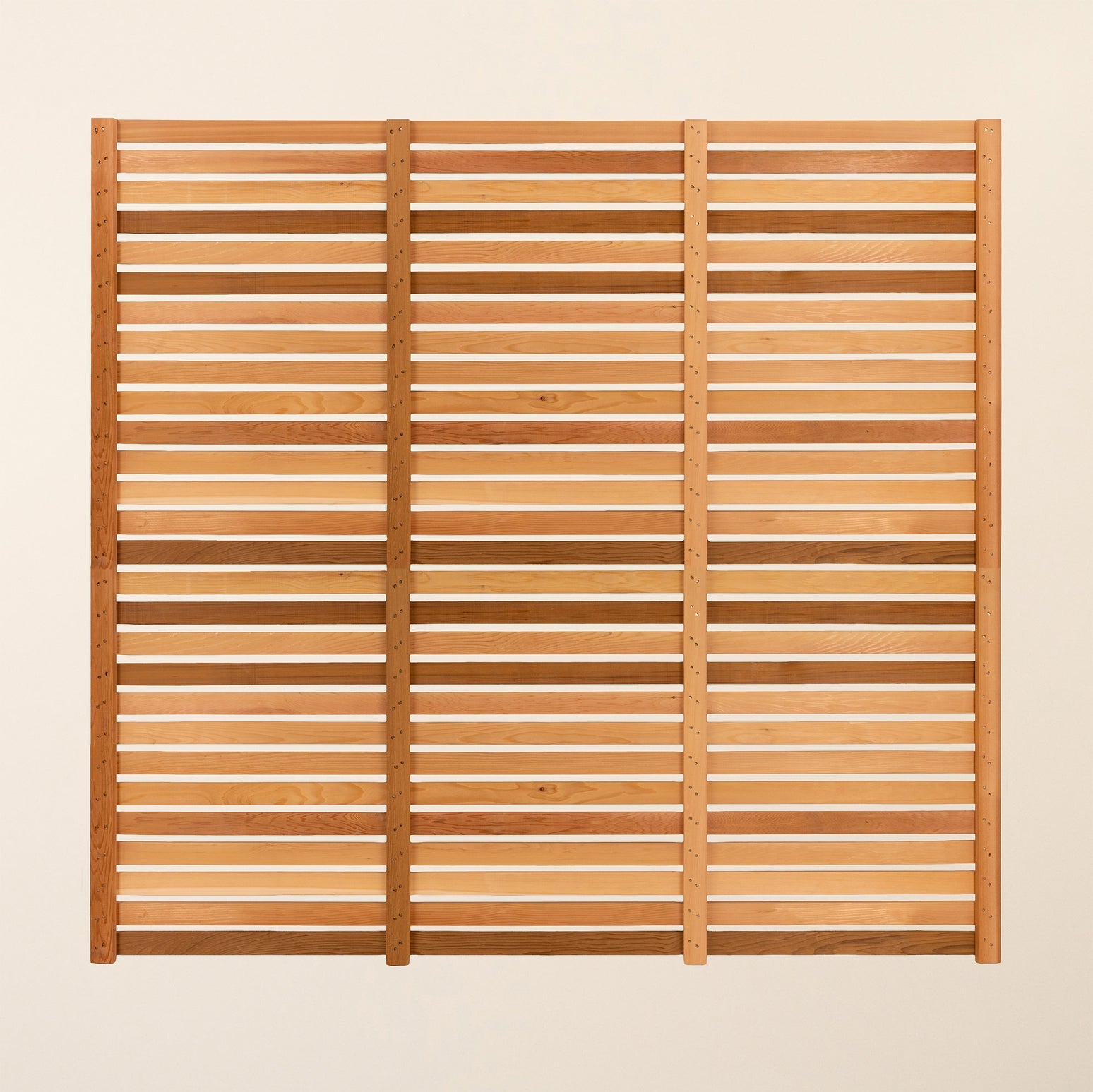 Canadian Cedar Slatted Fence Panels – Modern Timber Garden Screening and Fencing Panels