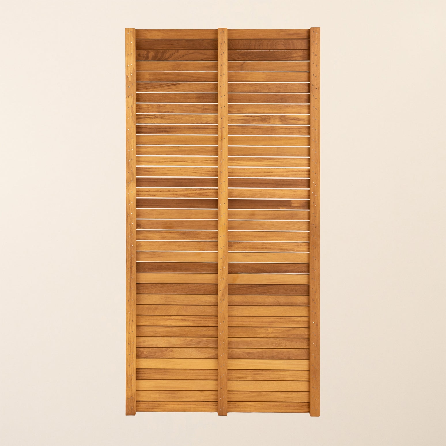 Iroko Timber Slatted Fence Panels with 6mm Spacing – Premium Hardwood Outdoor Fencing