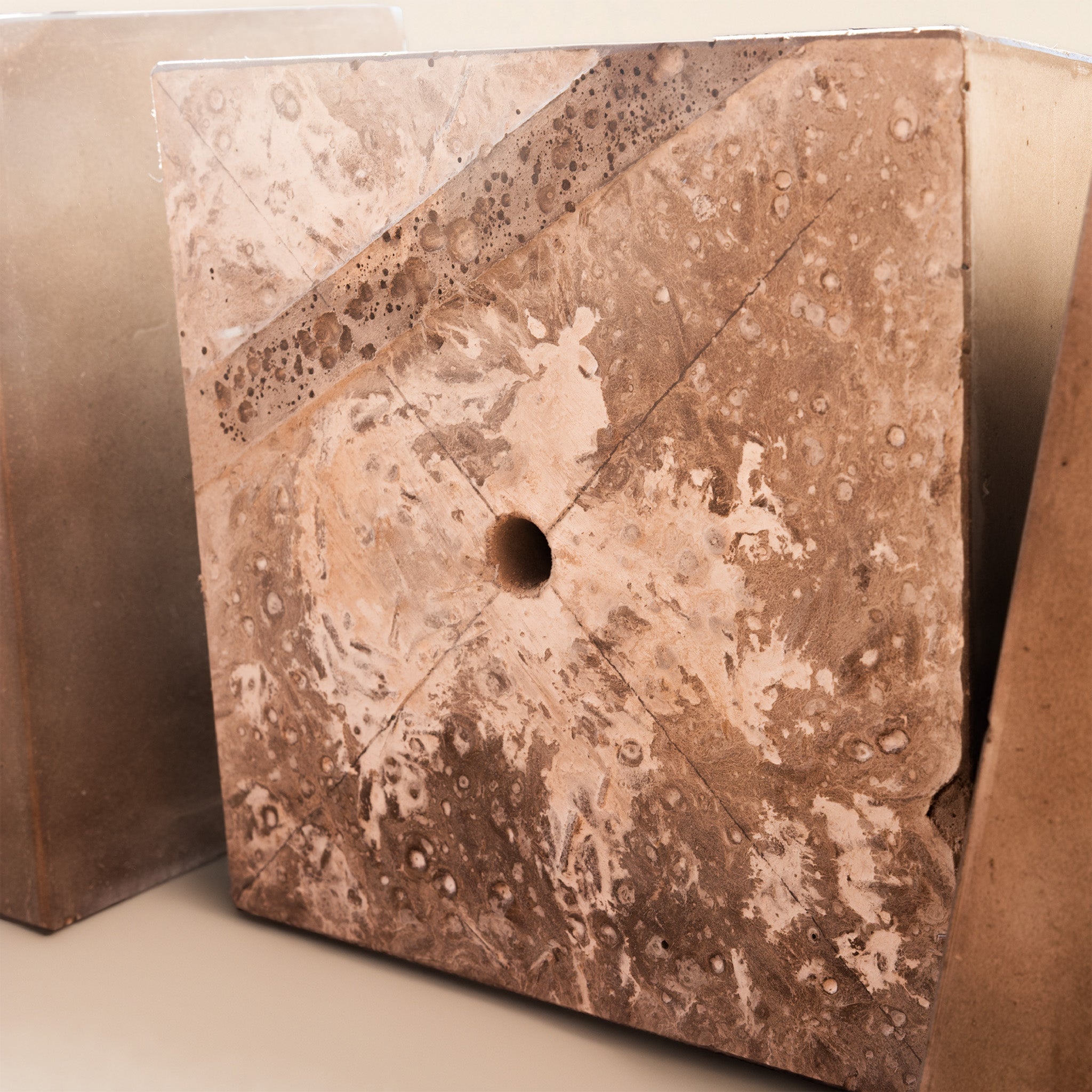 Tapered Design Staddle Stone with Stainless Steel Pin (150mm x 150mm)