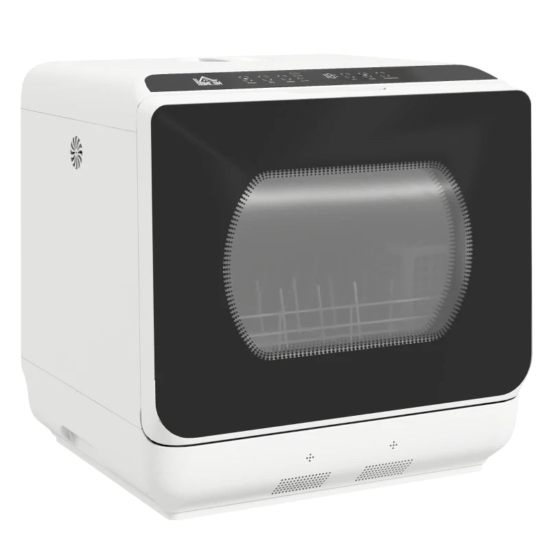 Compact Six-Programme Countertop Dishwasher - Energy Efficient, White Finish, Perfect for Small Kitchens and Apartments