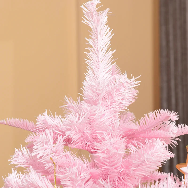 6FT Pink Artificial Christmas Tree with Automatic Open - Perfect Holiday Decoration for Home Parties and Festive Celebrations