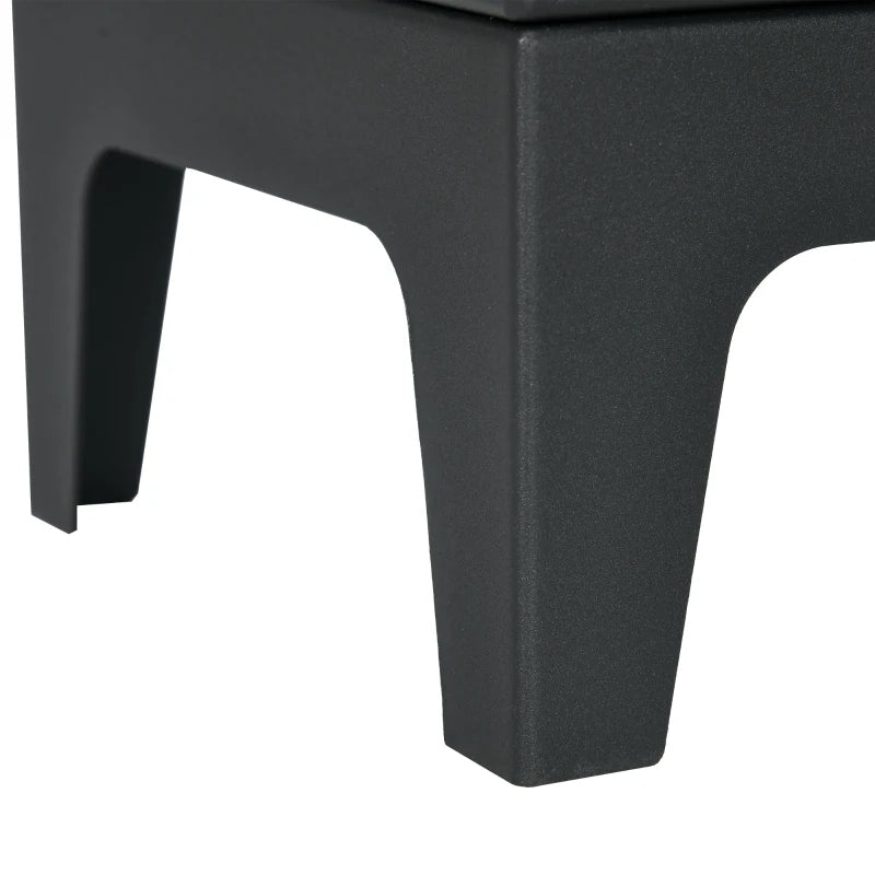 Freestanding Bioethanol Fireplace with Stainless Steel Snuffer 1.2L Tank Indoor Use Black