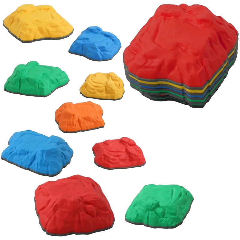 Colorful Balance Stepping Stones for Kids Non-Slip Indoor Outdoor Obstacle Course Ages 3-8