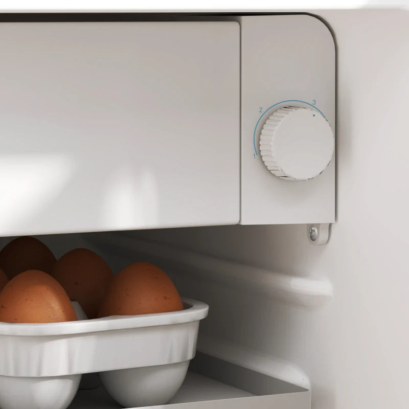 46L Lockable Countertop Fridge - Cream White Mini Refrigerator for Home, Office, and Dorm - Compact & Stylish Design