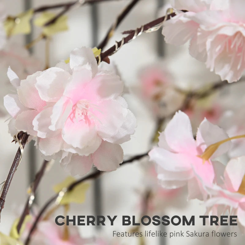 450 LED Pink Blossom Tree - Decorative Artificial Lighted Tree for Home, Garden, Wedding, and Party Decor