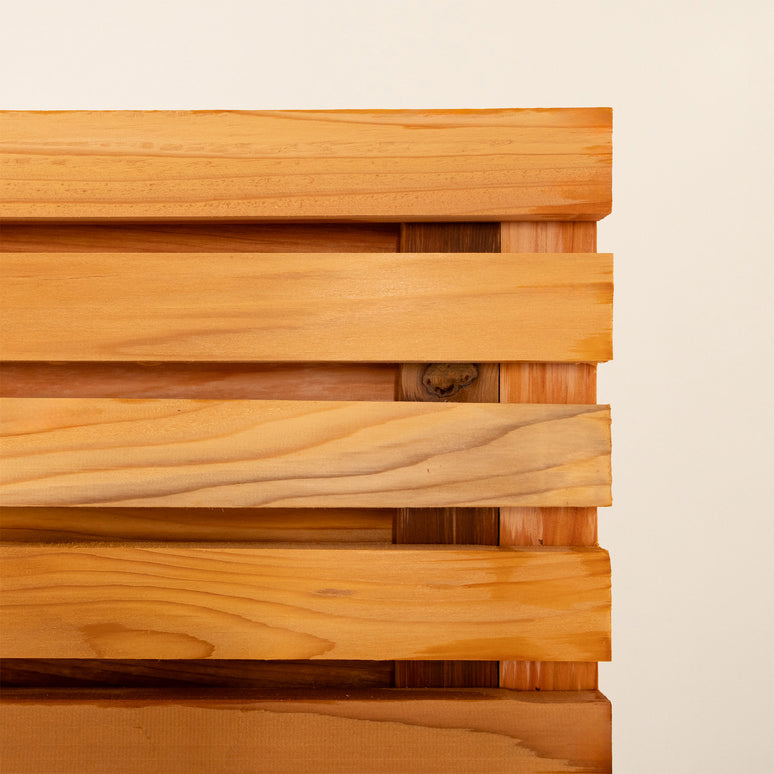 Canadian Cedar Slatted Fence Panels Double Sided – Premium Timber Garden Fencing Panels