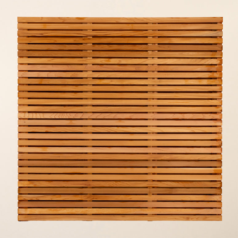 Canadian Cedar Slatted Fence Panels Double Sided – Premium Timber Garden Fencing Panels