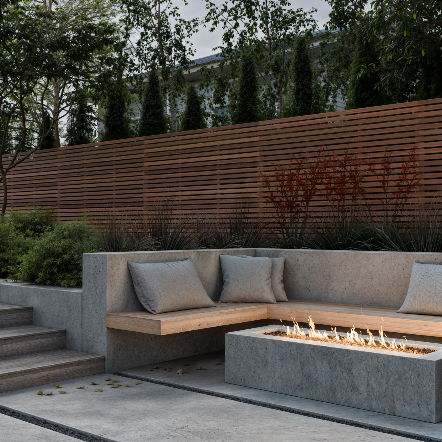 Canadian Cedar Slatted Fence Panels – Modern Timber Garden Screening and Fencing Panels