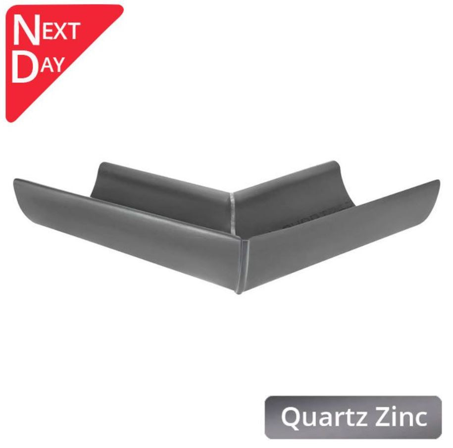125mm Half Round Quartz Zinc 90 Degree Internal Gutter Angle