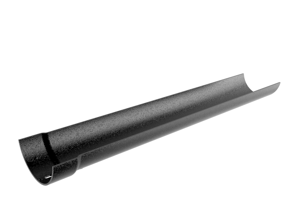 100mm Cast Aluminium Gutter 1.83m - Black