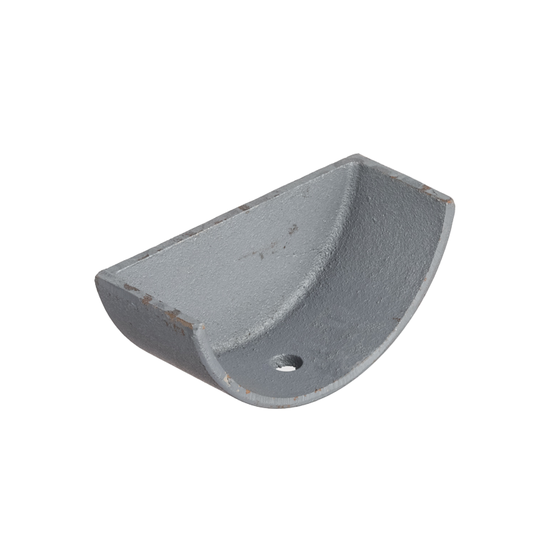 Cast Iron 4.5" Plain Half Round Gutter Internal Stopend Primed