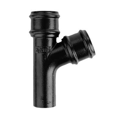 Cast Iron 3" Round Uneared 112.5 Degree Branch Painted