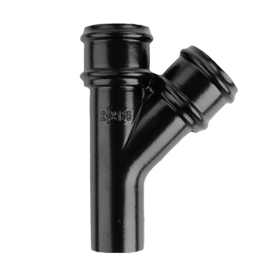 Cast Iron 3" Round Uneared 135 Degree Branch Painted